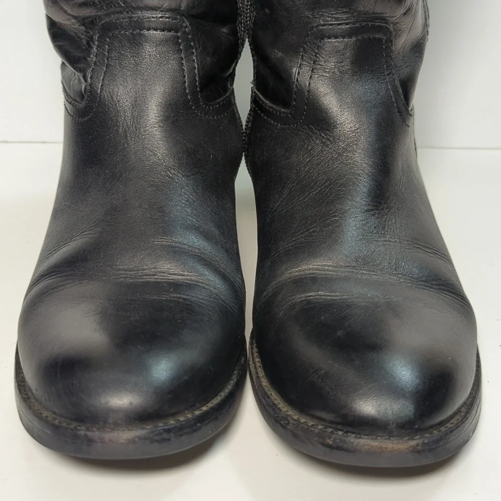 Tory Burch Kernan tall black Patterned boots women's size 6.5